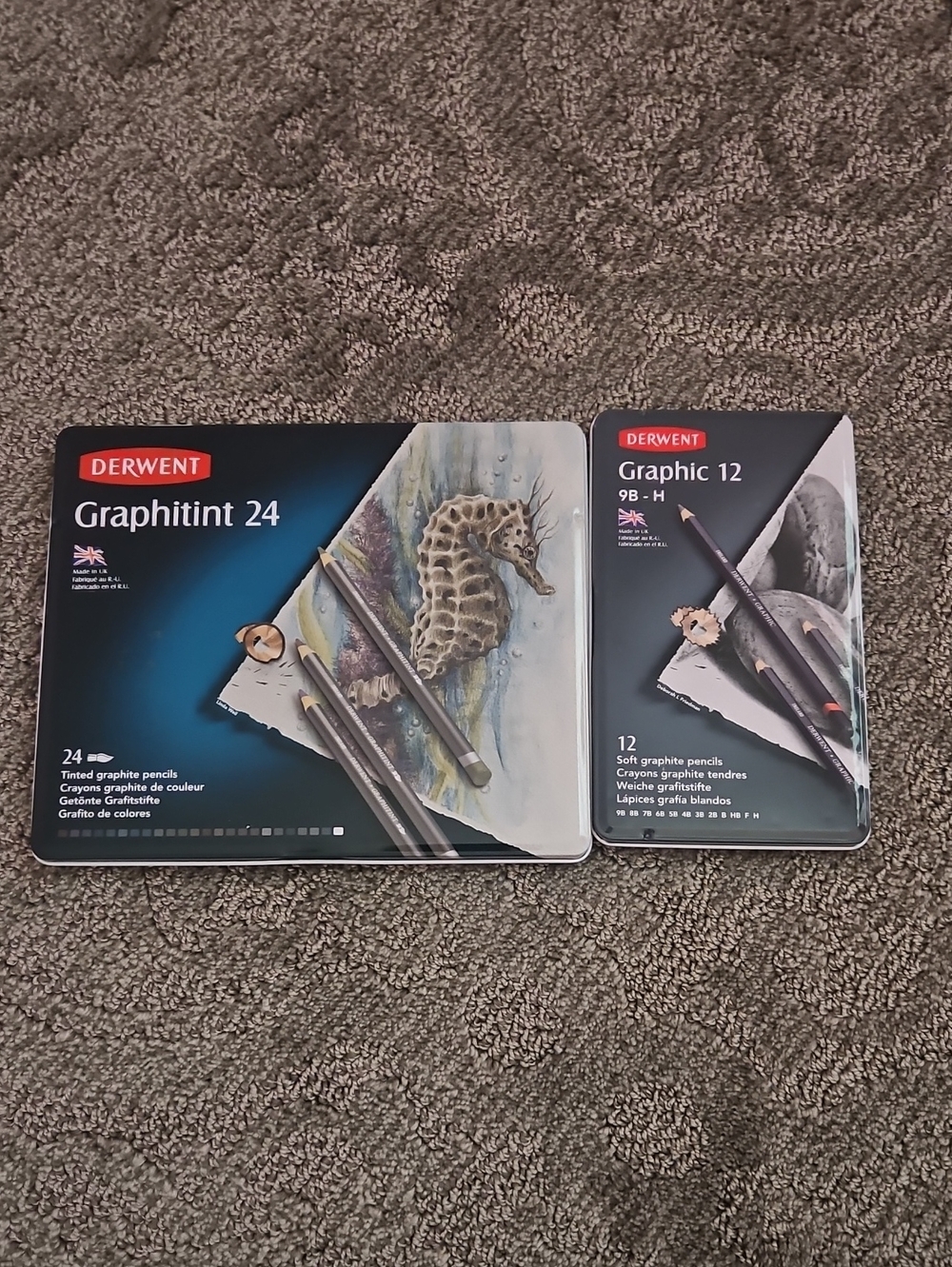 Derwent Graphitint Pencil Set - Set of 24 & A Set Of 12 9B-H